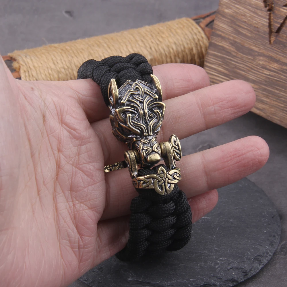 Never Fade Rock Viking Wolf Bracelet Men's handmade cord Wolf Bead Punk Bracelets Biker Jewelry Never Fade Rock Viking Wolf Bracelet Men's handmade cord Wolf Bead Punk Bracelets Biker Jewelry