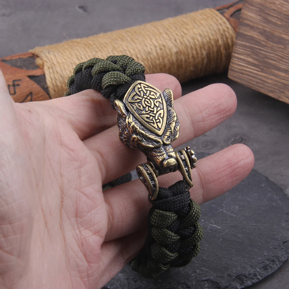 Never Fade Rock Viking Wolf Bracelet Men's handmade cord Wolf Bead Punk Bracelets Biker Jewelry Never Fade Rock Viking Wolf Bracelet Men's handmade cord Wolf Bead Punk Bracelets Biker Jewelry