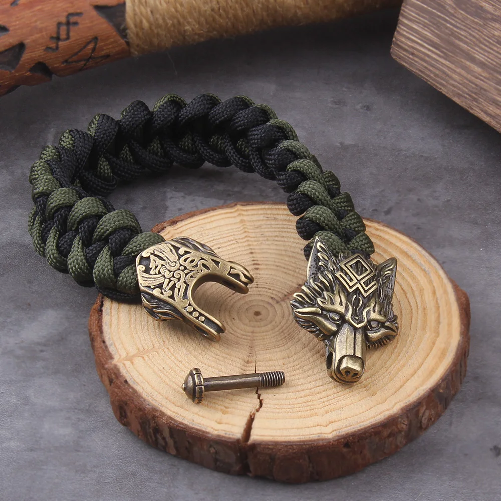 Never Fade Rock Viking Wolf Bracelet Men's handmade cord Wolf Bead Punk Bracelets Biker Jewelry Never Fade Rock Viking Wolf Bracelet Men's handmade cord Wolf Bead Punk Bracelets Biker Jewelry