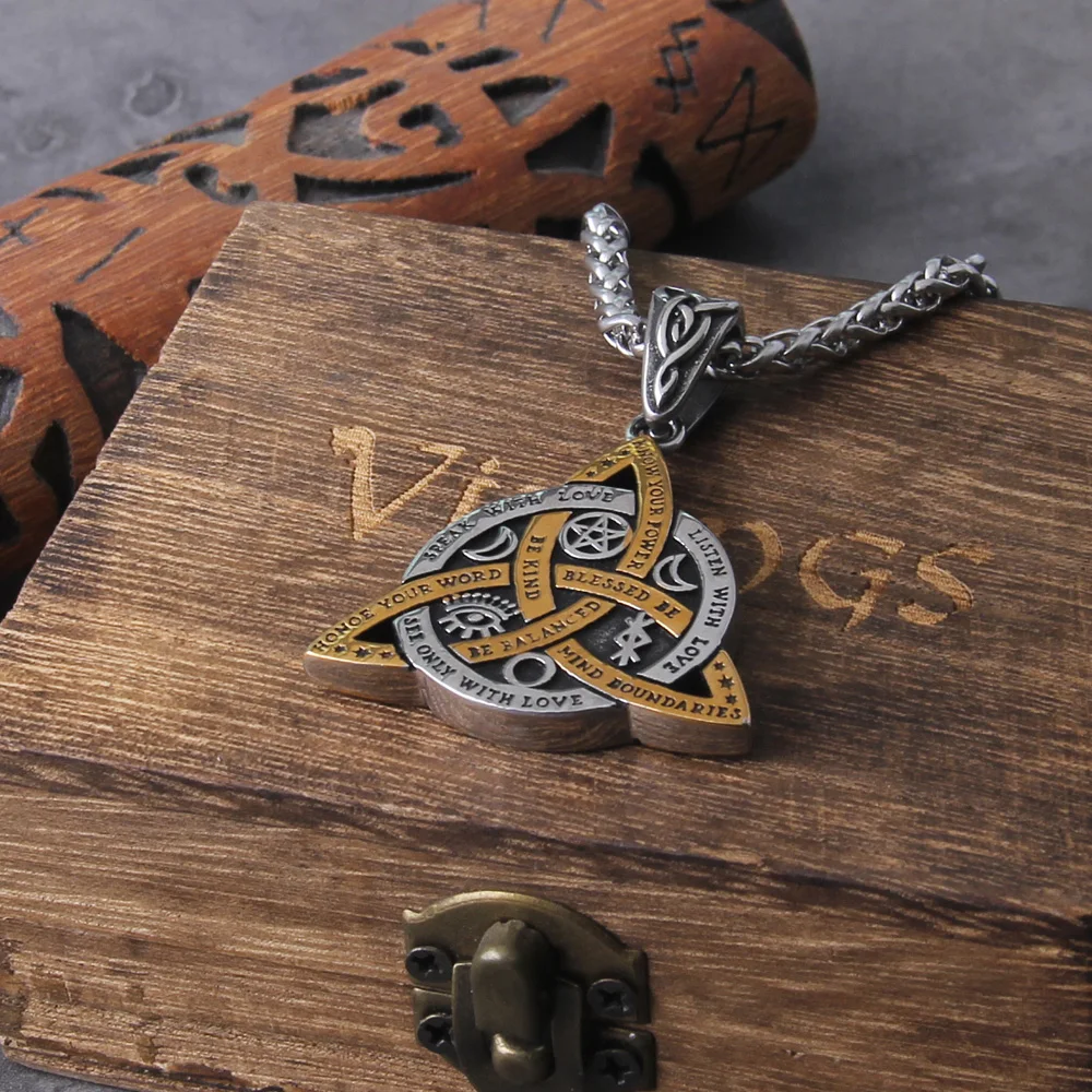 norse viking odin trinity pendant necklace for men stainless steel vintage letter viking necklace amulet jewelry with wooden box norse viking odin trinity pendant necklace for men stainless steel vintage letter viking necklace amulet jewelry with wooden box