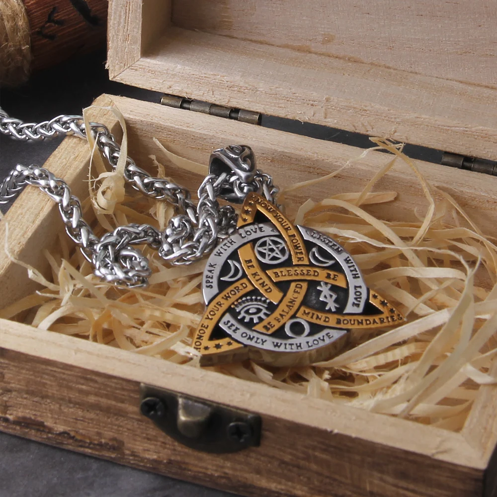 norse viking odin trinity pendant necklace for men stainless steel vintage letter viking necklace amulet jewelry with wooden box norse viking odin trinity pendant necklace for men stainless steel vintage letter viking necklace amulet jewelry with wooden box