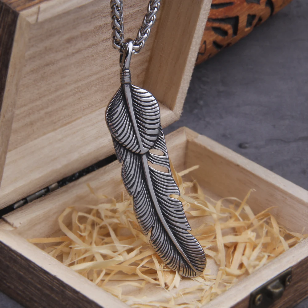 Charms Feather Antique Silver Color Big Feather Charms For Jewelry Making Charms Feather Jewelry Findings DIY with box