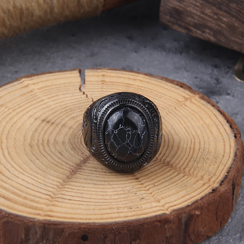 2024 new Arrival Design Stainless Steel Colorful Stone Trend Men's Ring fashion High Quality Jewelry Dropshipping