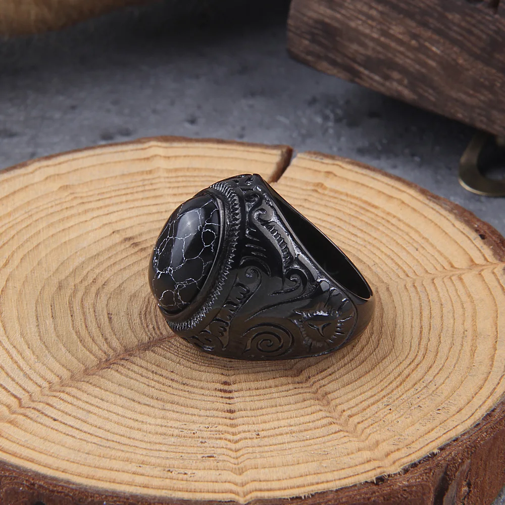 2024 new Arrival Design Stainless Steel Colorful Stone Trend Men's Ring fashion High Quality Jewelry Dropshipping