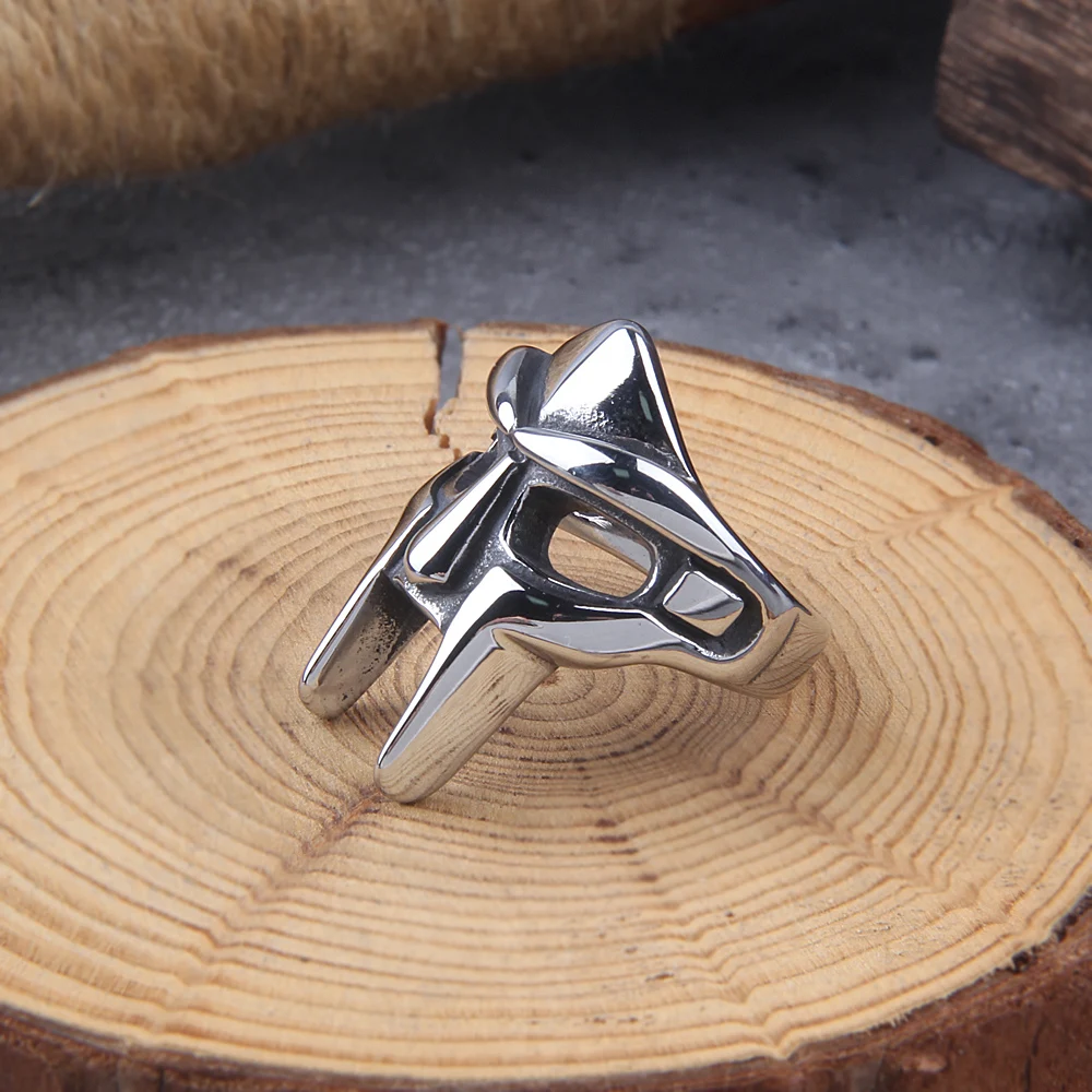Vintage Classic MF Doom Mask Ring for Men Women 316L Stainless Steel Fashion Skull Rings Biker Amulet Jewelry Gifts Wholesale