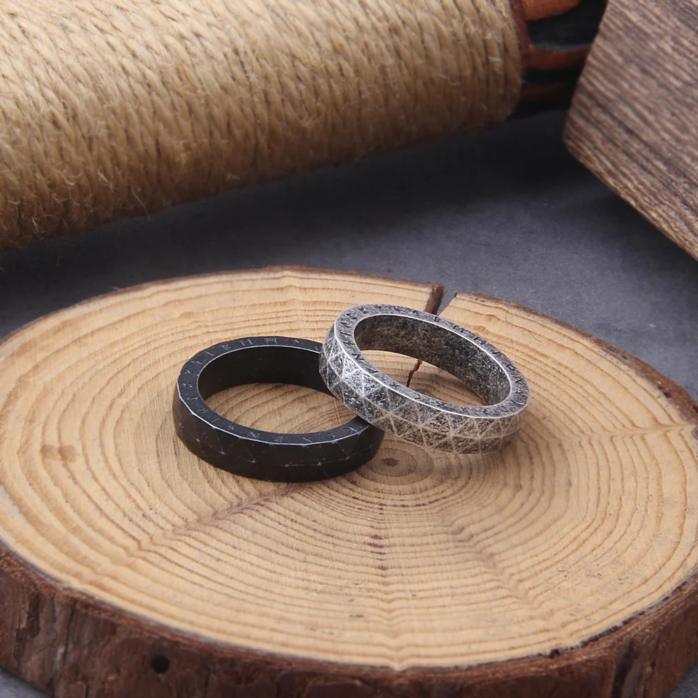 Odin Rune Ring – Retro Viking Symbol Band for Men