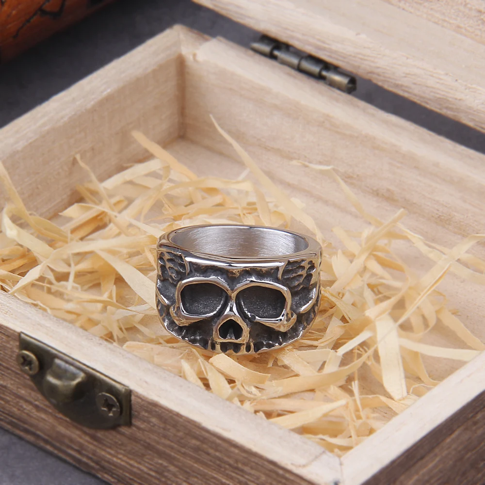 Vintage Skull Ring – Gothic Stainless Steel Biker Jewelry Vintage Skull Ring – Gothic Stainless Steel Biker Jewelry