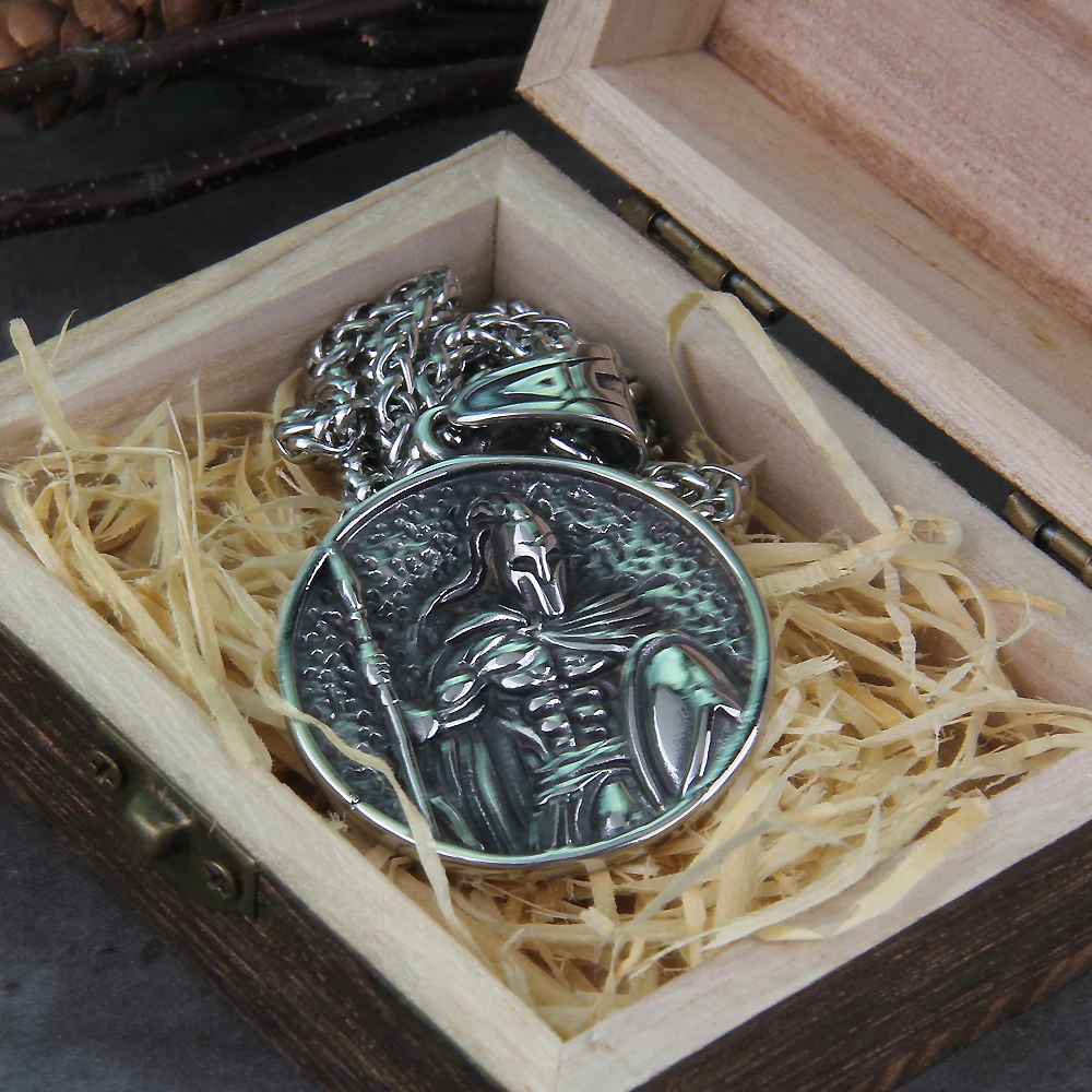 Spartan Shield Necklace – Ancient Greek Warrior Pendant in Stainless Steel Spartan Shield Necklace – Ancient Greek Warrior Pendant in Stainless Steel