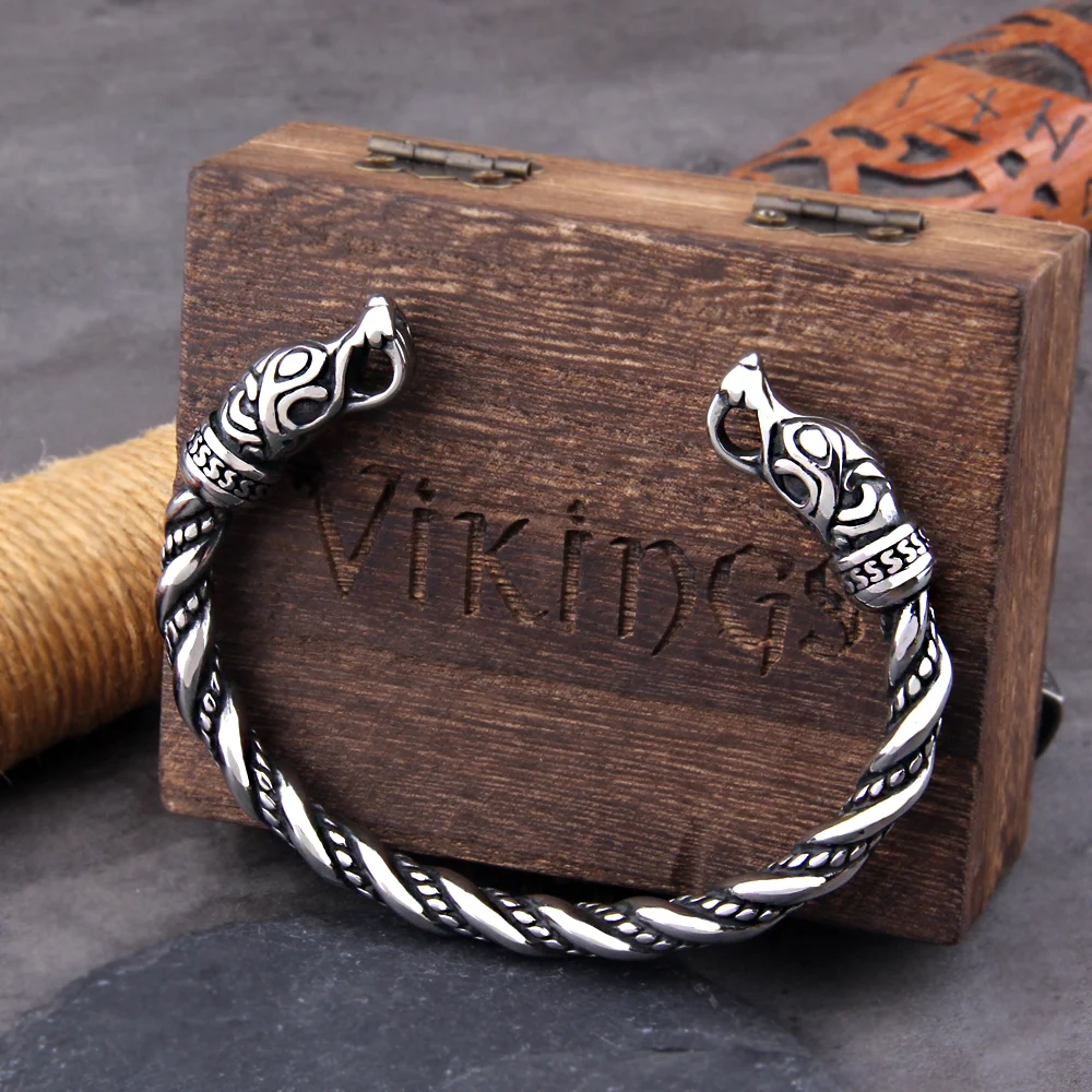 Viking Dragon Bracelet – Black Stainless Steel Norse Cuff for Men Viking Dragon Bracelet – Black Stainless Steel Norse Cuff for Men