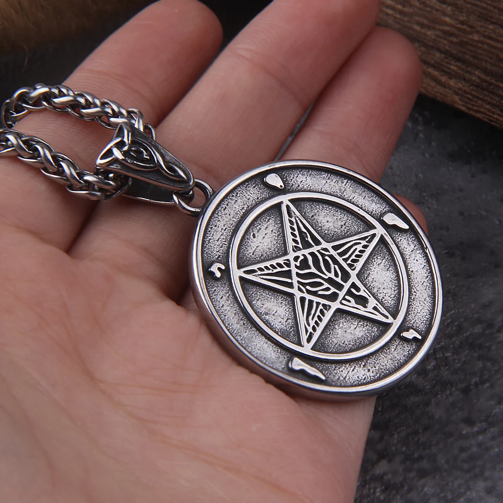 Lucifer Sigil Pendant – Men's Stainless Steel Satanic Necklace Lucifer Sigil Pendant – Men's Stainless Steel Satanic Necklace