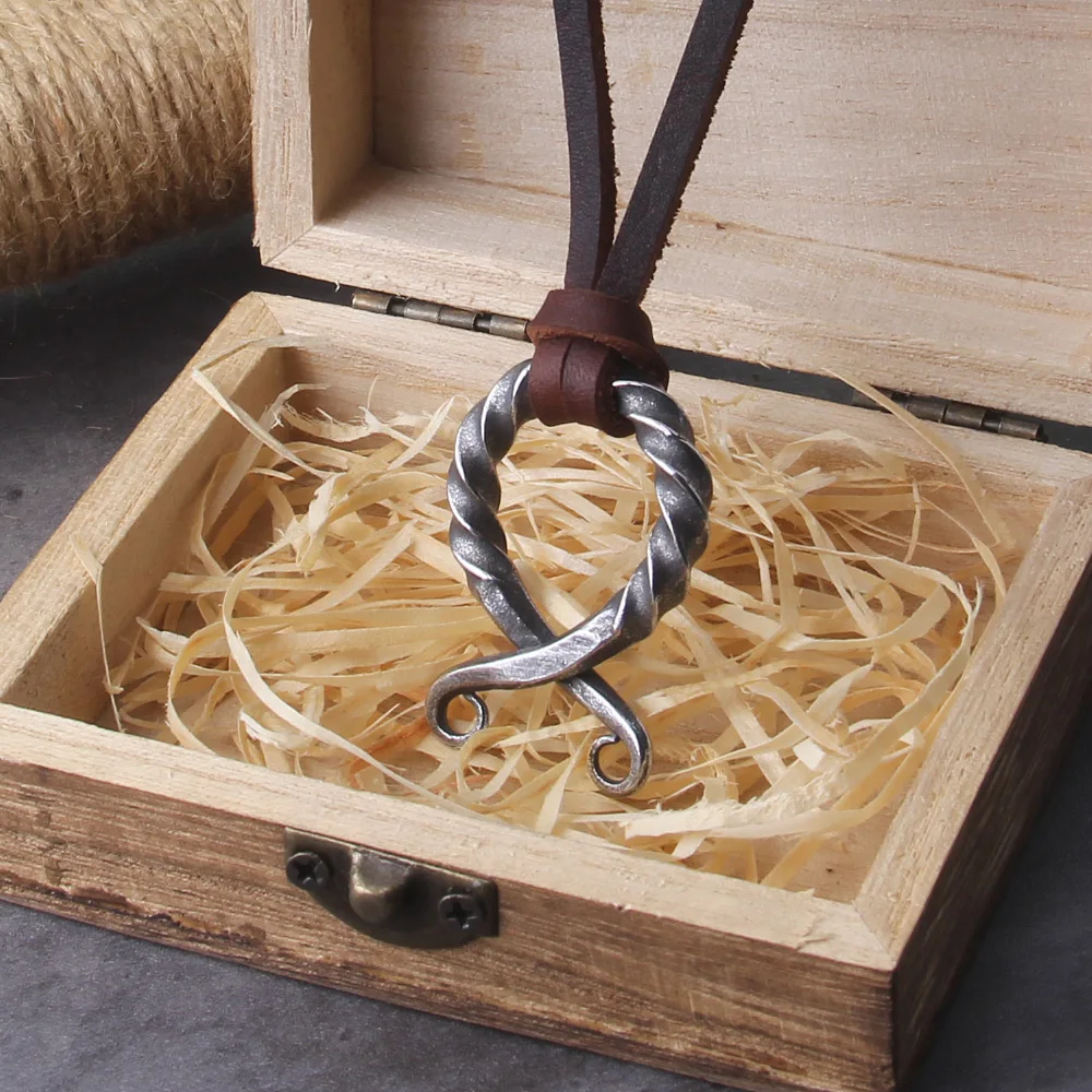 Viking Odin Rune Pendant – Iron Color Stainless Steel Necklace