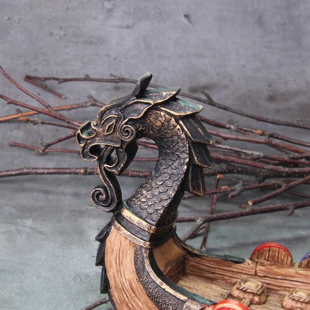 Viking Dragon Boat – Norse Resin Gift with Detail | RunicSoul Viking Dragon Boat – Norse Resin Gift with Detail | RunicSoul