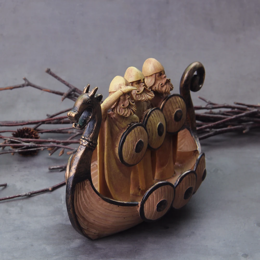 Viking Dragon Boat – Norse Resin Gift with Detail | RunicSoul Viking Dragon Boat – Norse Resin Gift with Detail | RunicSoul