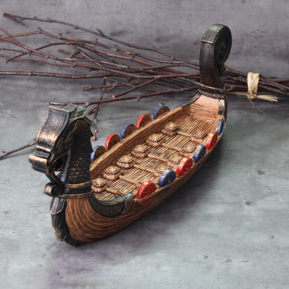 Viking Dragon Boat – Norse Resin Gift with Detail | RunicSoul Viking Dragon Boat – Norse Resin Gift with Detail | RunicSoul