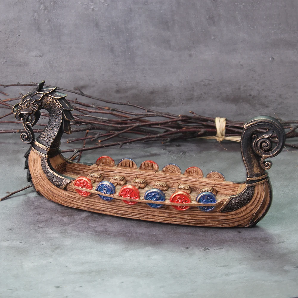 Viking Dragon Boat – Norse Resin Gift with Detail | RunicSoul Viking Dragon Boat – Norse Resin Gift with Detail | RunicSoul