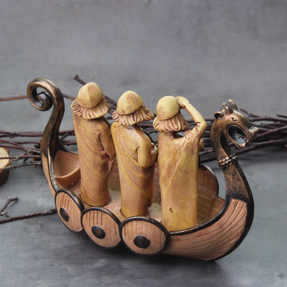 Viking Dragon Boat – Norse Resin Gift with Detail | RunicSoul Viking Dragon Boat – Norse Resin Gift with Detail | RunicSoul