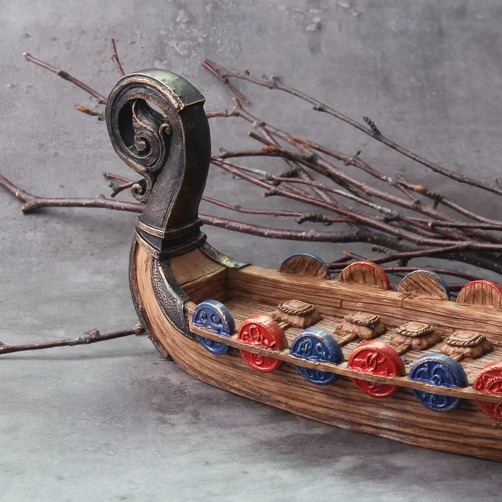 Viking Dragon Boat – Norse Resin Gift with Detail | RunicSoul Viking Dragon Boat – Norse Resin Gift with Detail | RunicSoul