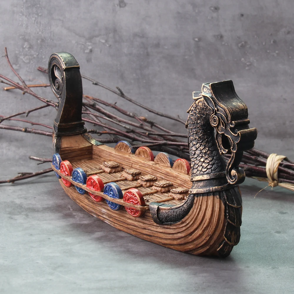 Viking Dragon Boat – Norse Resin Gift with Detail | RunicSoul Viking Dragon Boat – Norse Resin Gift with Detail | RunicSoul