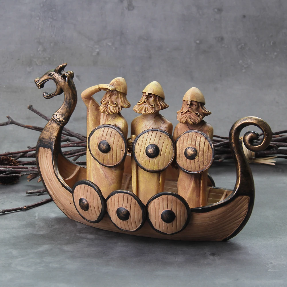Viking Dragon Boat – Norse Resin Gift with Detail | RunicSoul Viking Dragon Boat – Norse Resin Gift with Detail | RunicSoul