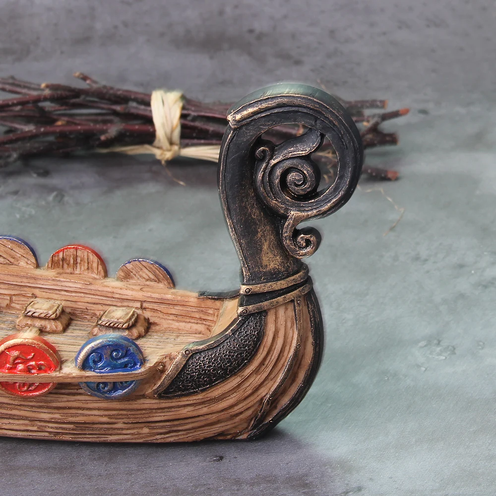 Viking Dragon Boat – Norse Resin Gift with Detail | RunicSoul Viking Dragon Boat – Norse Resin Gift with Detail | RunicSoul