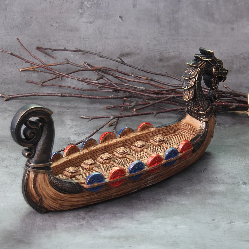 Viking Dragon Boat – Norse Resin Gift with Detail | RunicSoul Viking Dragon Boat – Norse Resin Gift with Detail | RunicSoul