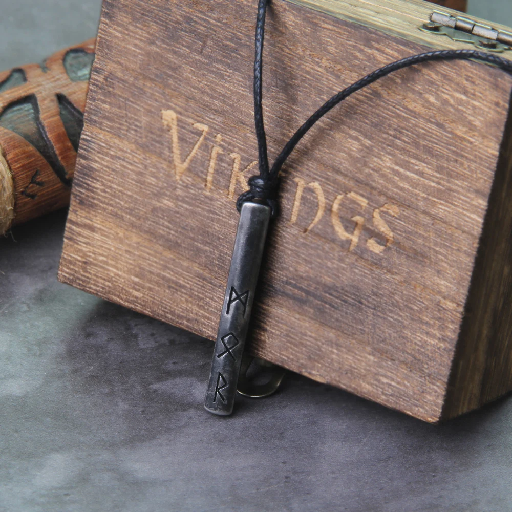 Norse Mythology Symbols Necklace – Viking Rune Amulet Pendant