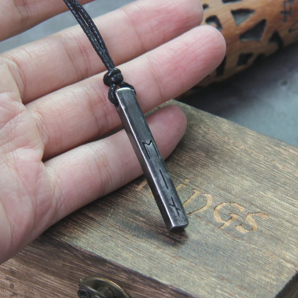 Norse Mythology Symbols Necklace – Viking Rune Amulet Pendant