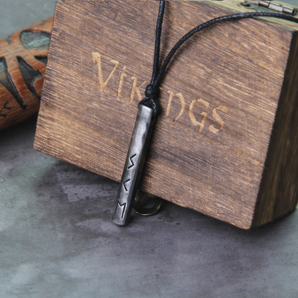 Norse Mythology Symbols Necklace – Viking Rune Amulet Pendant