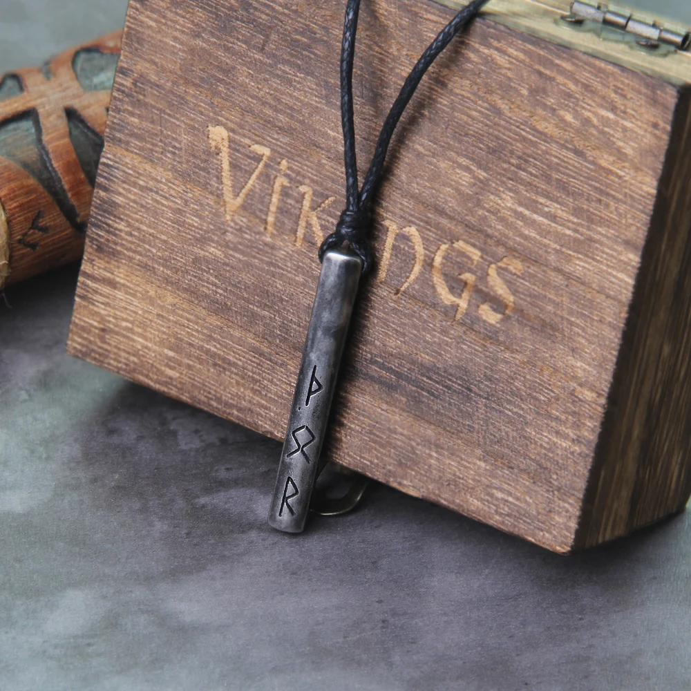 Norse Mythology Symbols Necklace – Viking Rune Amulet Pendant
