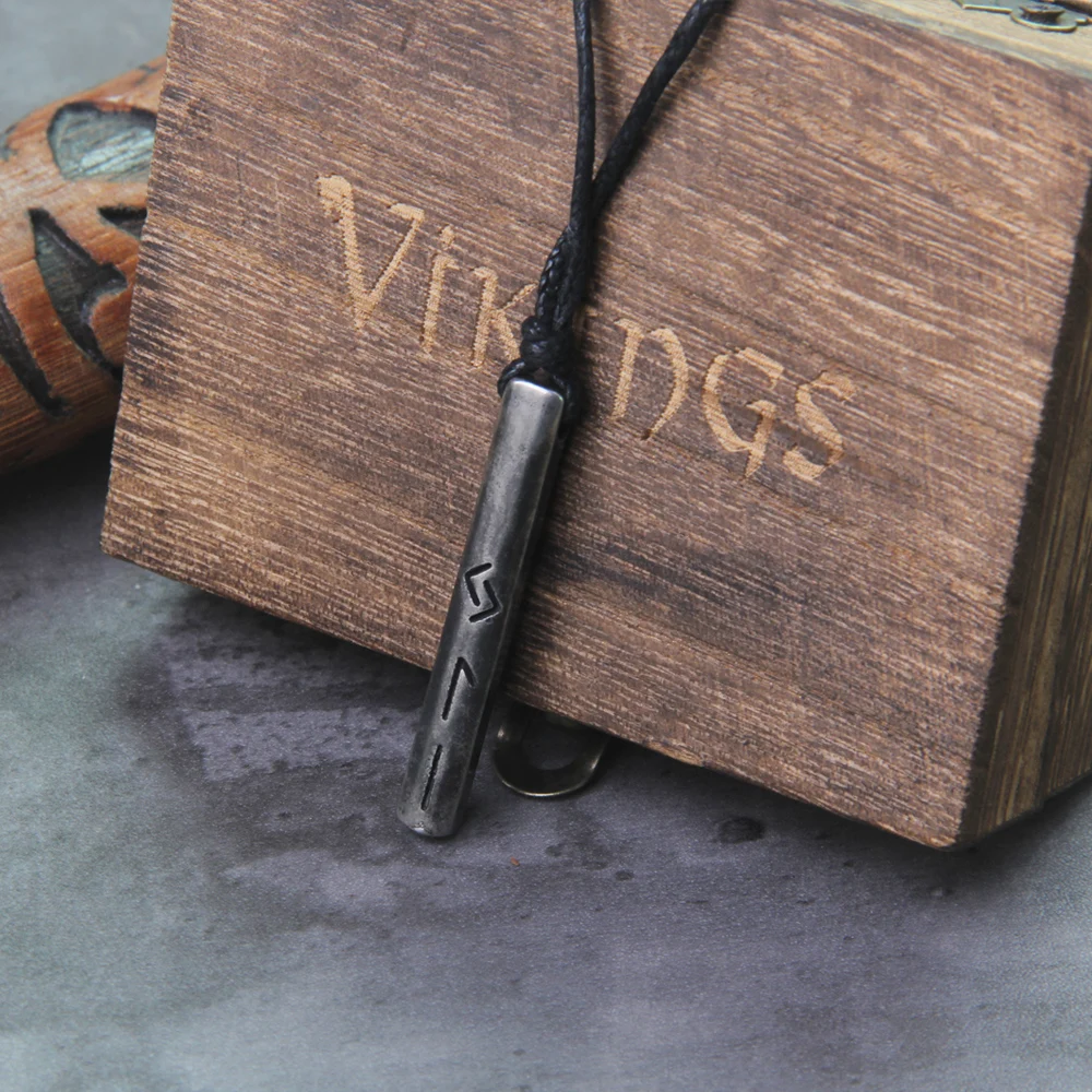 Norse Mythology Symbols Necklace – Viking Rune Amulet Pendant
