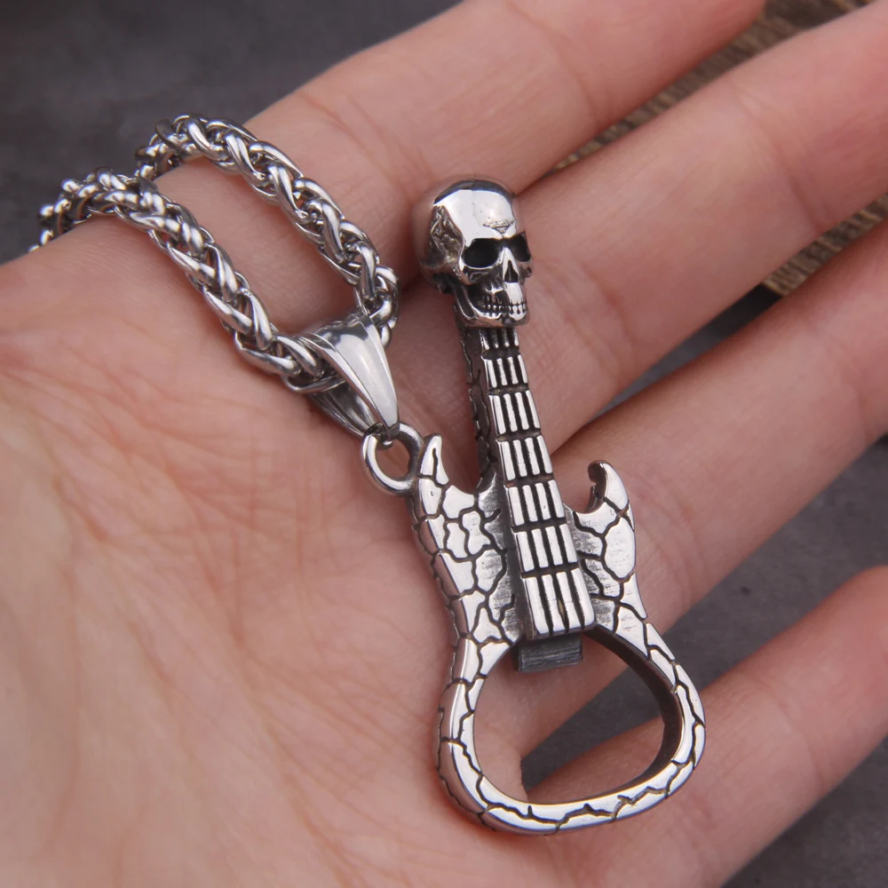 Classic Rock Guitar Pendant Necklace – 316L Stainless Steel Music Festival Jewelry for Men & Women Classic Rock Guitar Pendant Necklace – 316L Stainless Steel Music Festival Jewelry for Men & Women