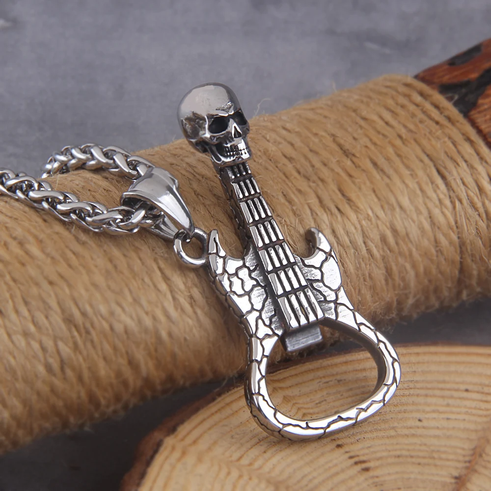 Classic Rock Guitar Pendant Necklace – 316L Stainless Steel Music Festival Jewelry for Men & Women Classic Rock Guitar Pendant Necklace – 316L Stainless Steel Music Festival Jewelry for Men & Women