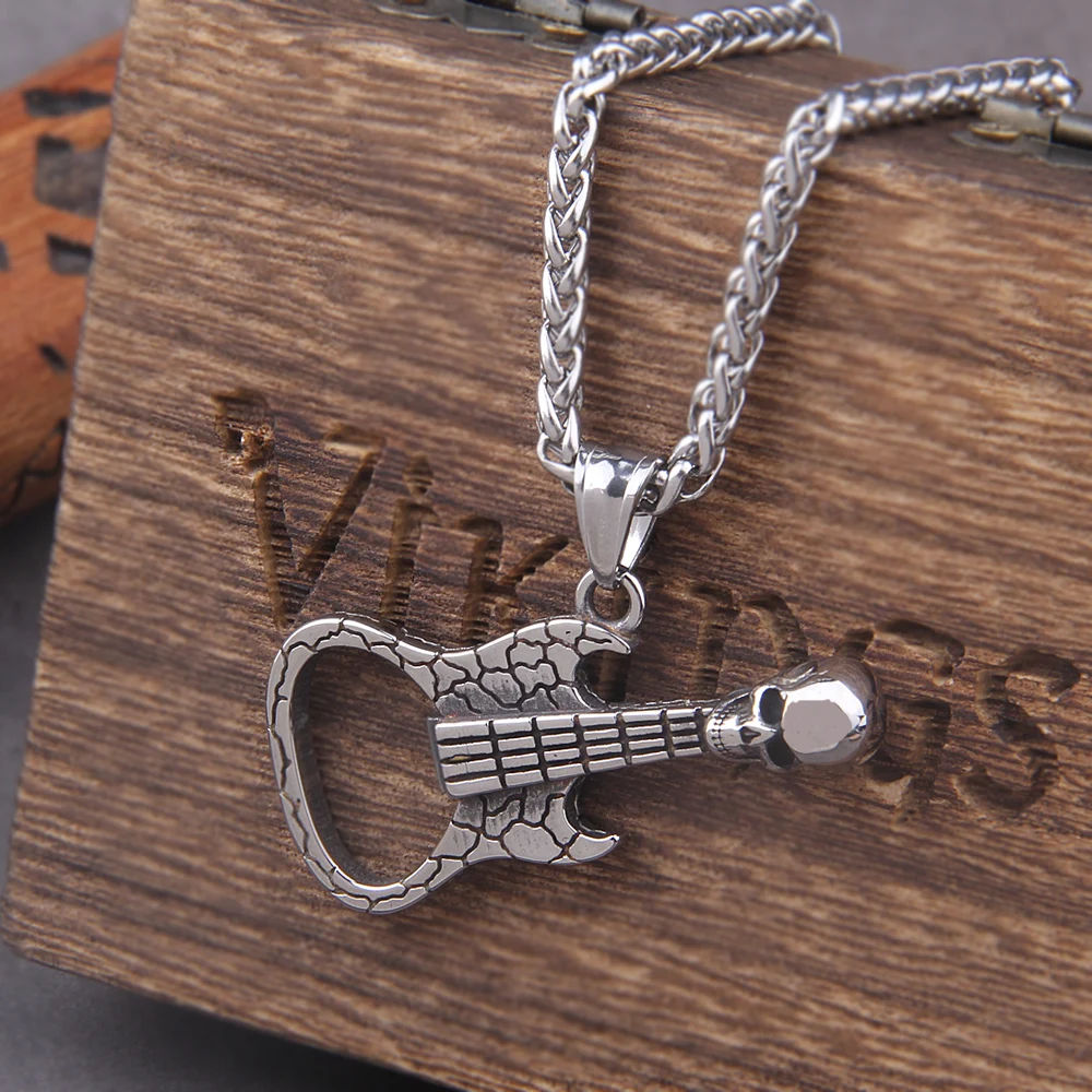 Classic Rock Guitar Pendant Necklace – 316L Stainless Steel Music Festival Jewelry for Men & Women Classic Rock Guitar Pendant Necklace – 316L Stainless Steel Music Festival Jewelry for Men & Women