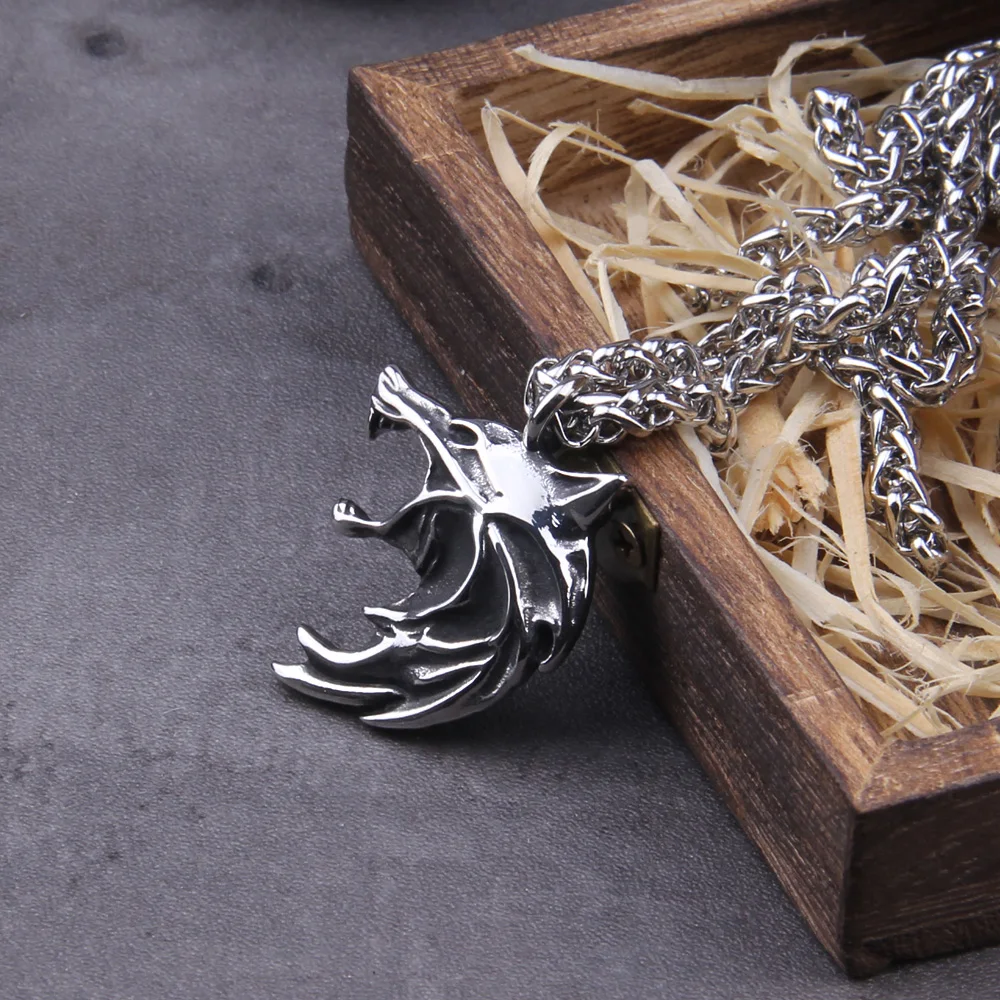 Geralt’s Wolf Head Pendant Necklace – Witcher Wild Hunt Inspired Stainless Steel Amulet Geralt’s Wolf Head Pendant Necklace – Witcher Wild Hunt Inspired Stainless Steel Amulet