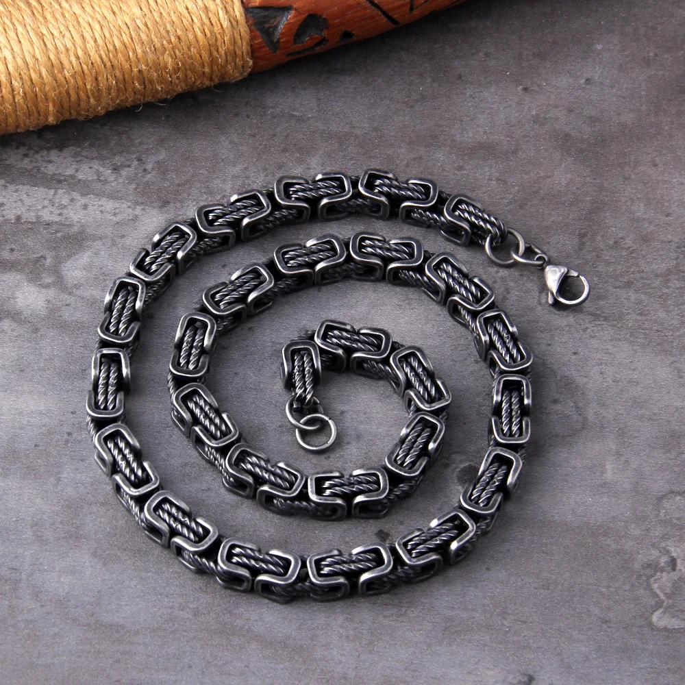 Punk Bicycle Chain Bracelet for Men – Gray Stainless Steel Magnetic Clasp