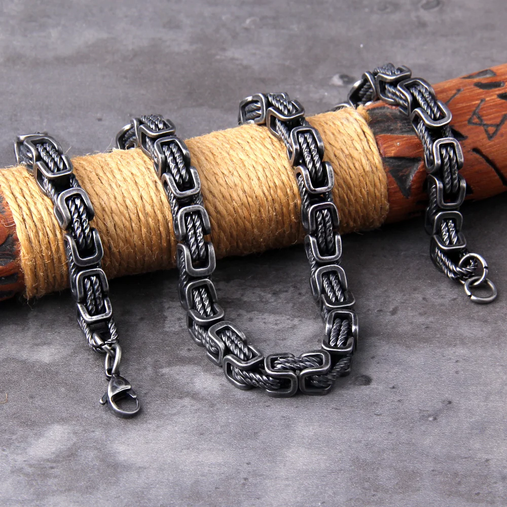 Punk Bicycle Chain Bracelet for Men – Gray Stainless Steel Magnetic Clasp Punk Bicycle Chain Bracelet for Men – Gray Stainless Steel Magnetic Clasp