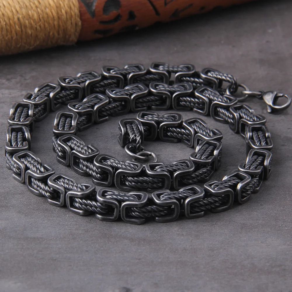 Punk Bicycle Chain Bracelet for Men – Gray Stainless Steel Magnetic Clasp
