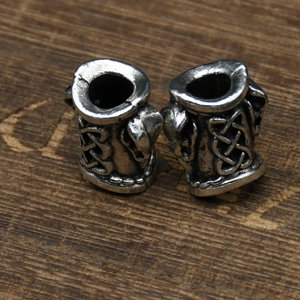 Odin’s Raven Skull & Viking Rune Beard Beads – Valknut, Vegvisir, Trinity Knot, Hair & Bracelet DIY Charms Odin’s Raven Skull & Viking Rune Beard Beads – Valknut, Vegvisir, Trinity Knot, Hair & Bracelet DIY Charms