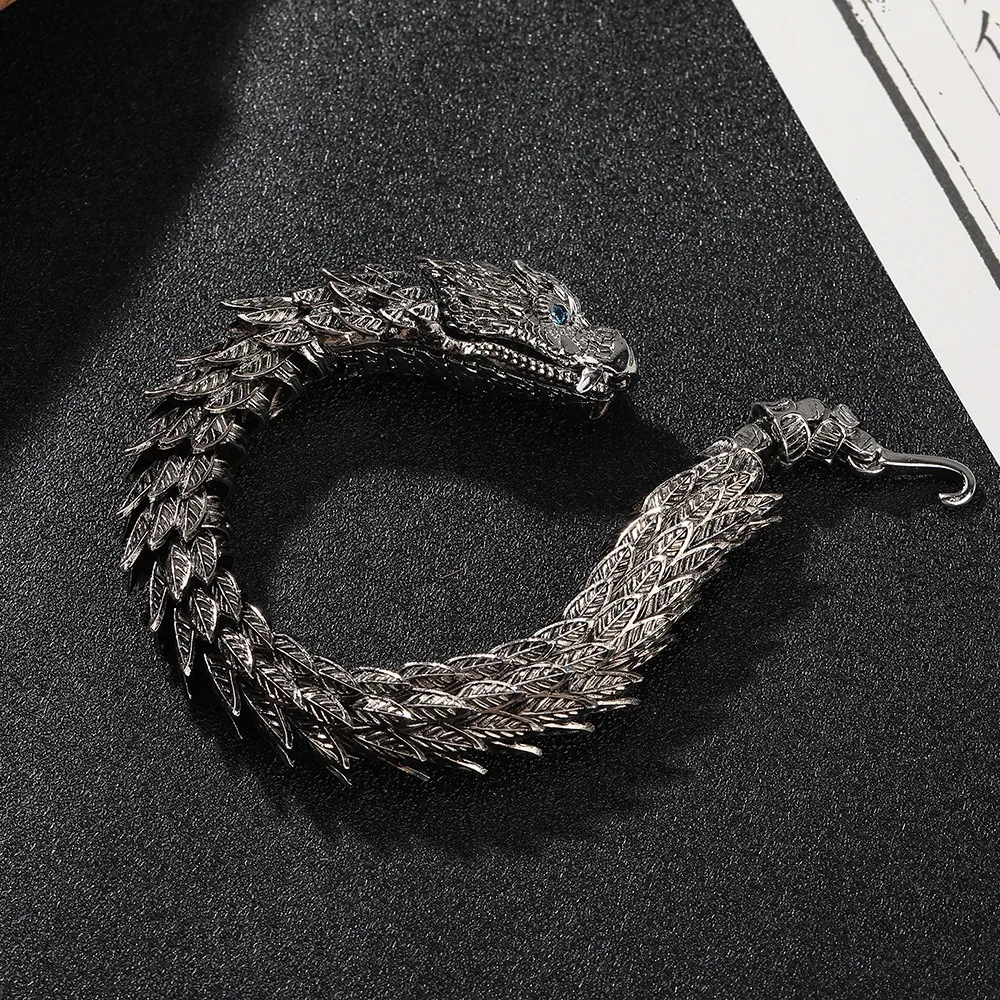 Buddhastone Trendy European and American Snake Bone Bracelet for Men and Women Personalized Retro and Versatile Gift Accessories Buddhastone Trendy European and American Snake Bone Bracelet for Men and Women Personalized Retro and Versatile Gift Accessories