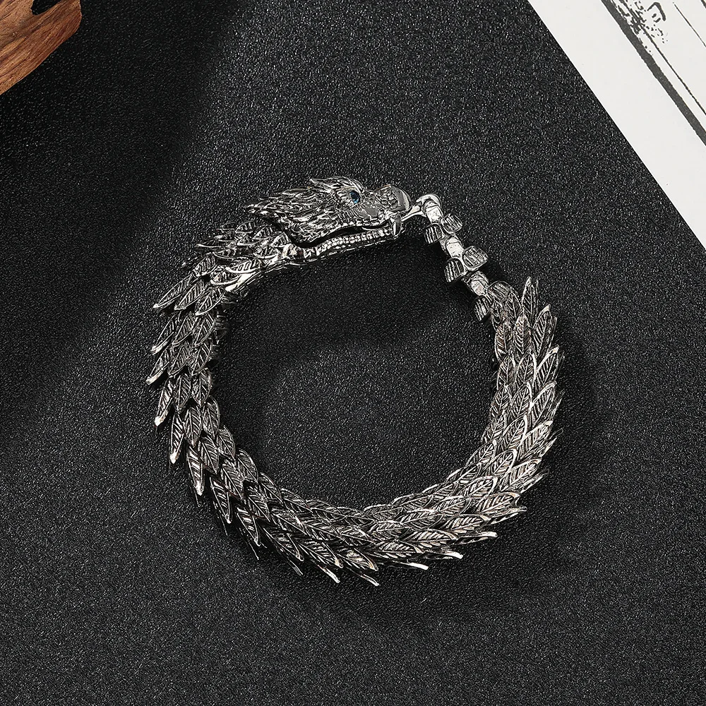 Buddhastone Trendy European and American Snake Bone Bracelet for Men and Women Personalized Retro and Versatile Gift Accessories Buddhastone Trendy European and American Snake Bone Bracelet for Men and Women Personalized Retro and Versatile Gift Accessories