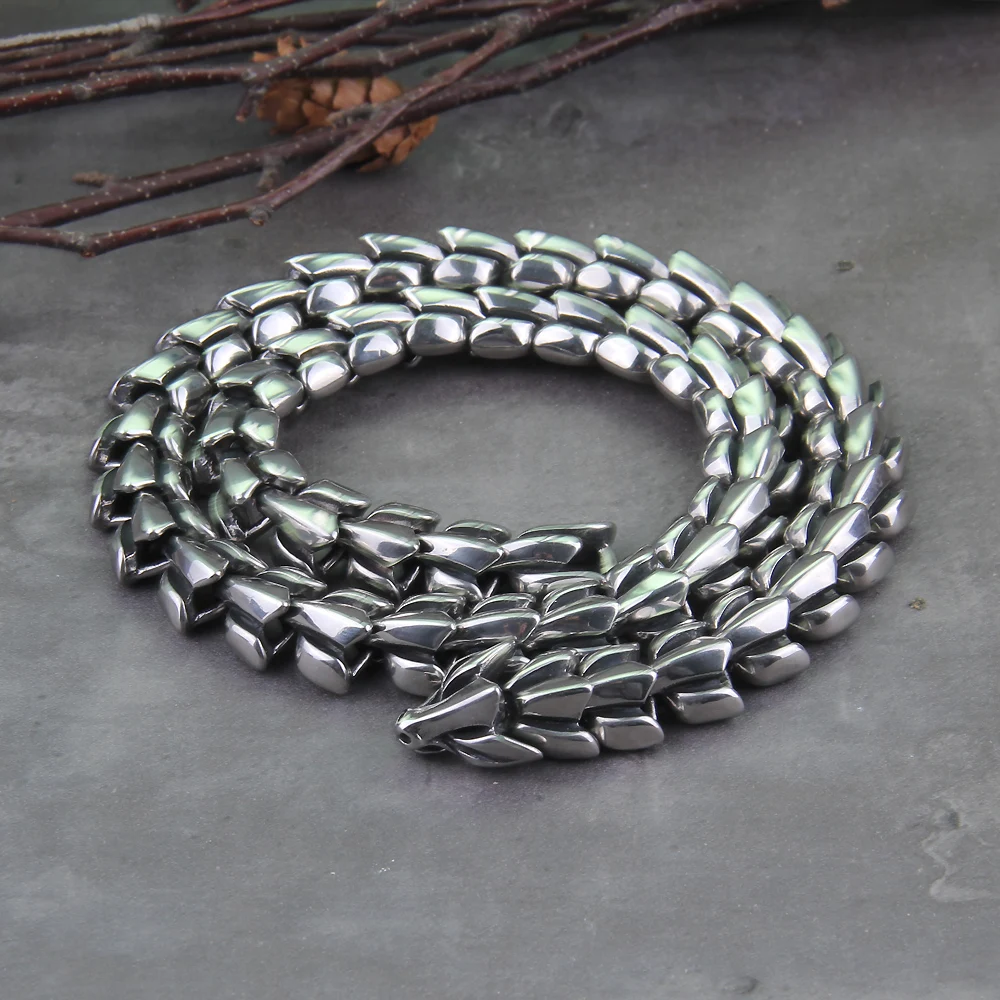 Viking snake vintage punk Necklace for men never fade stainless steel fashion Jewelry hippop street culture Viking snake vintage punk Necklace for men never fade stainless steel fashion Jewelry hippop street culture
