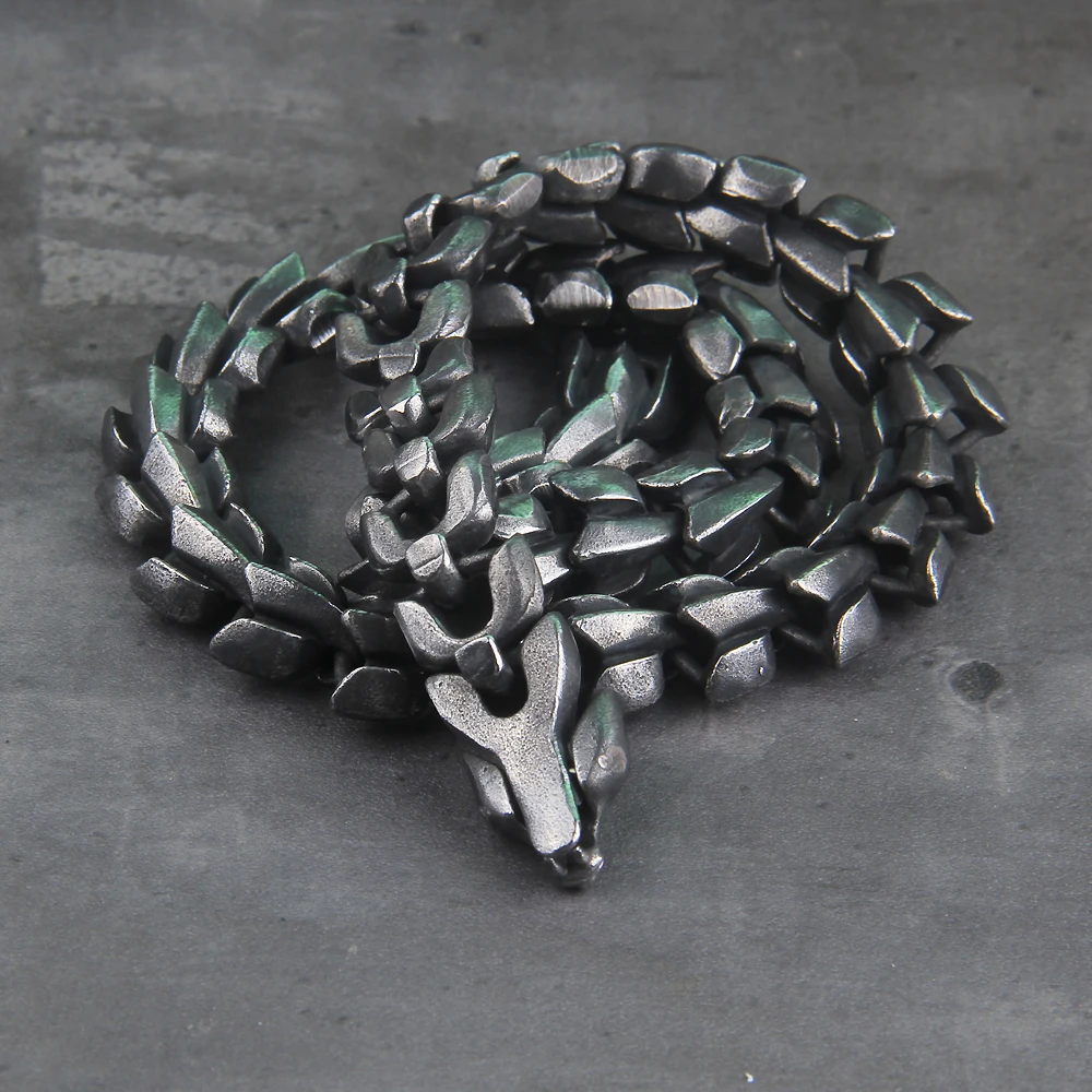Viking snake vintage punk Necklace for men never fade stainless steel fashion Jewelry hippop street culture Viking snake vintage punk Necklace for men never fade stainless steel fashion Jewelry hippop street culture