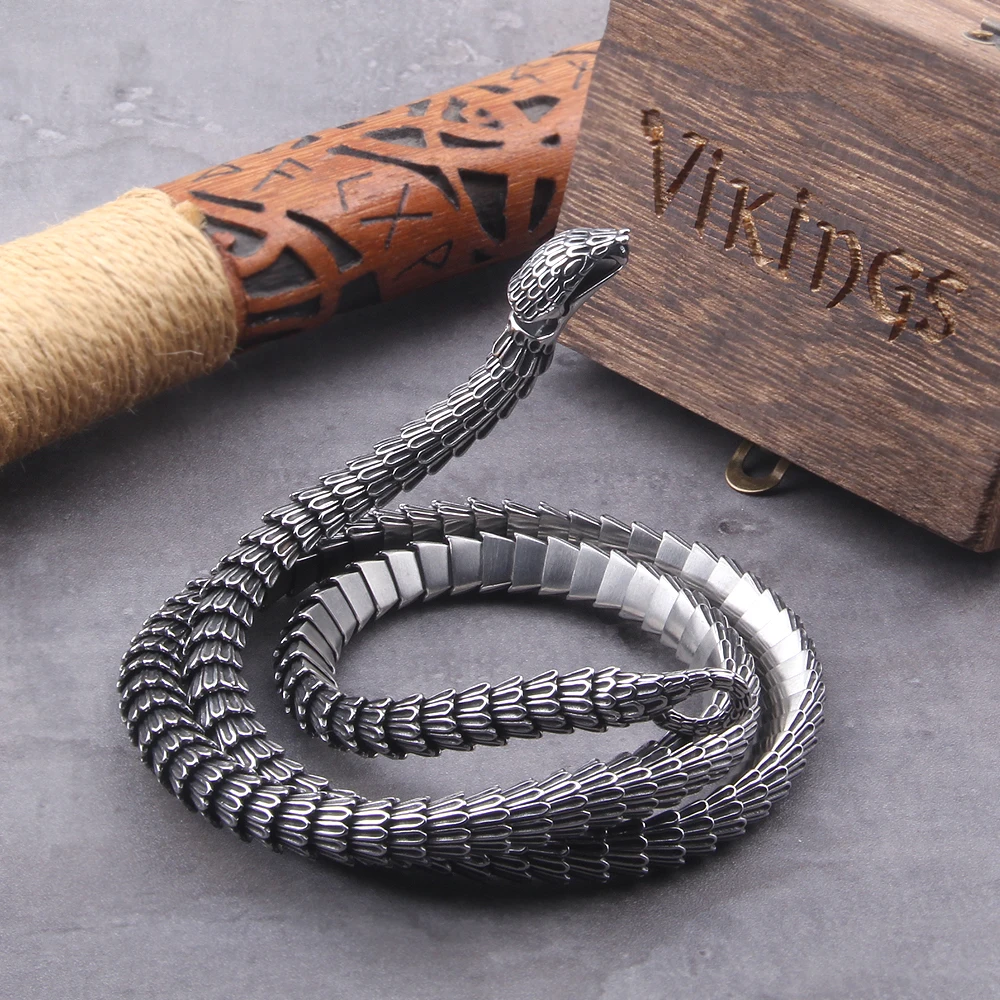 Viking snake vintage punk Necklace for men never fade stainless steel fashion Jewelry hippop street culture Viking snake vintage punk Necklace for men never fade stainless steel fashion Jewelry hippop street culture