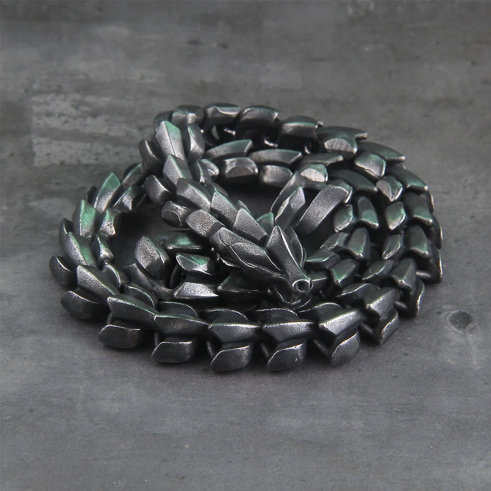 Viking snake vintage punk Necklace for men never fade stainless steel fashion Jewelry hippop street culture Viking snake vintage punk Necklace for men never fade stainless steel fashion Jewelry hippop street culture