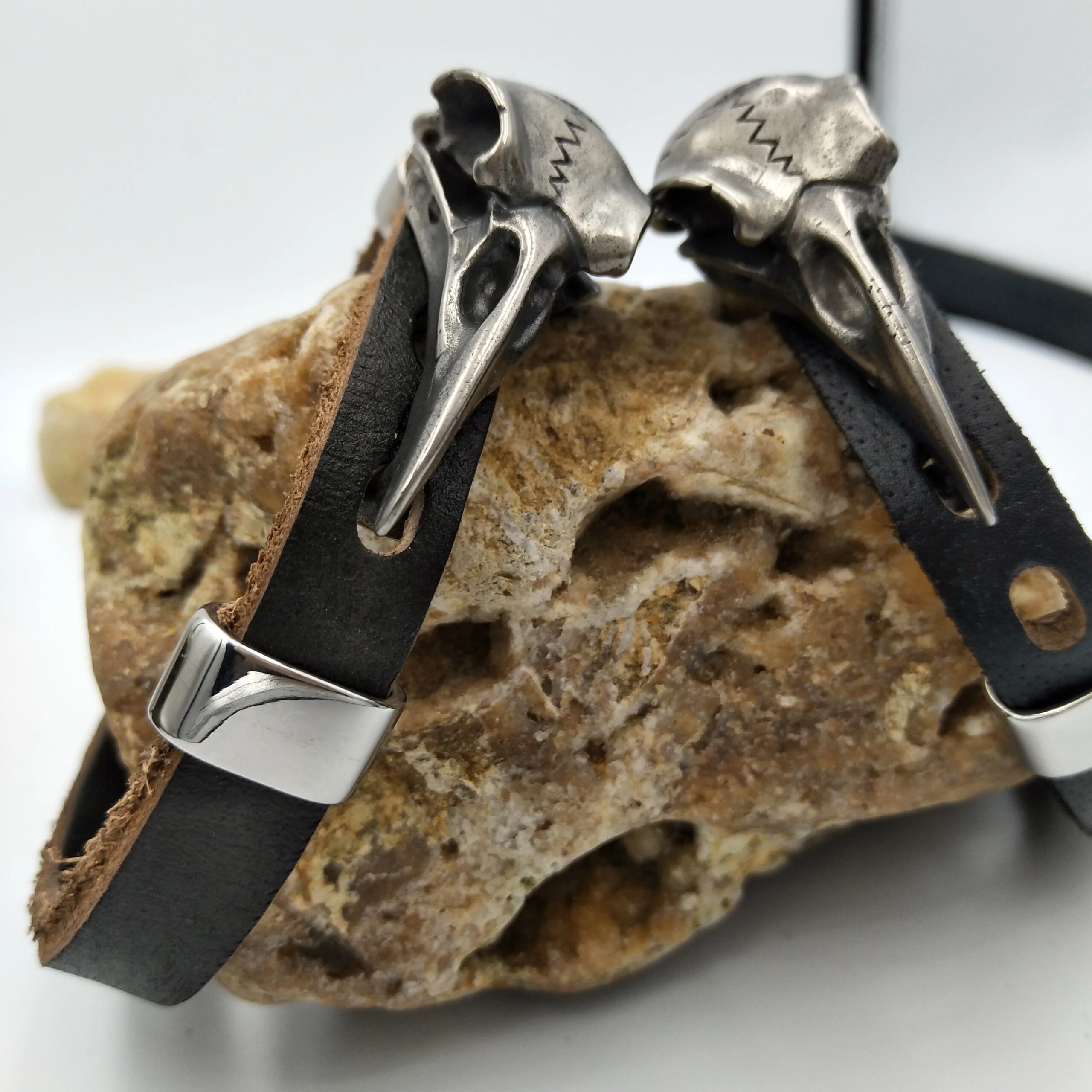 Viking Odin Raven Stainless Steel Viking Jewelry Wicca Skull Men Slavic Leather Bracelet Vikings Accessories Vikingos Bangle Adj Viking Odin Raven Stainless Steel Viking Jewelry Wicca Skull Men Slavic Leather Bracelet Vikings Accessories Vikingos Bangle Adj