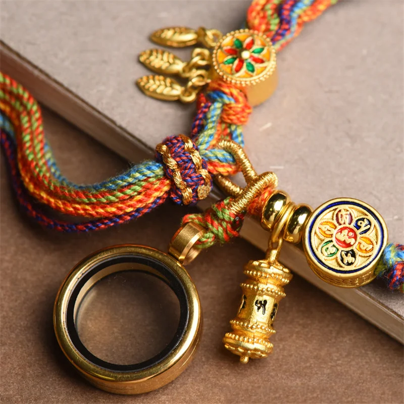 Hand-woven Tibetan Style Bracelet Zakiram Bracelet Green Tara Five Master Thangka Bracelet Tibetan Bracelet For Women Men Hand-woven Tibetan Style Bracelet Zakiram Bracelet Green Tara Five Master Thangka Bracelet Tibetan Bracelet For Women Men