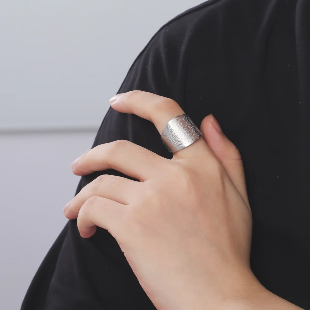 Dawapara Seal of The 7 Archangels Protection Ring Amulet Metatron Cube Lilith Symbol The Secrets of King Solomon Vintage Jewelry