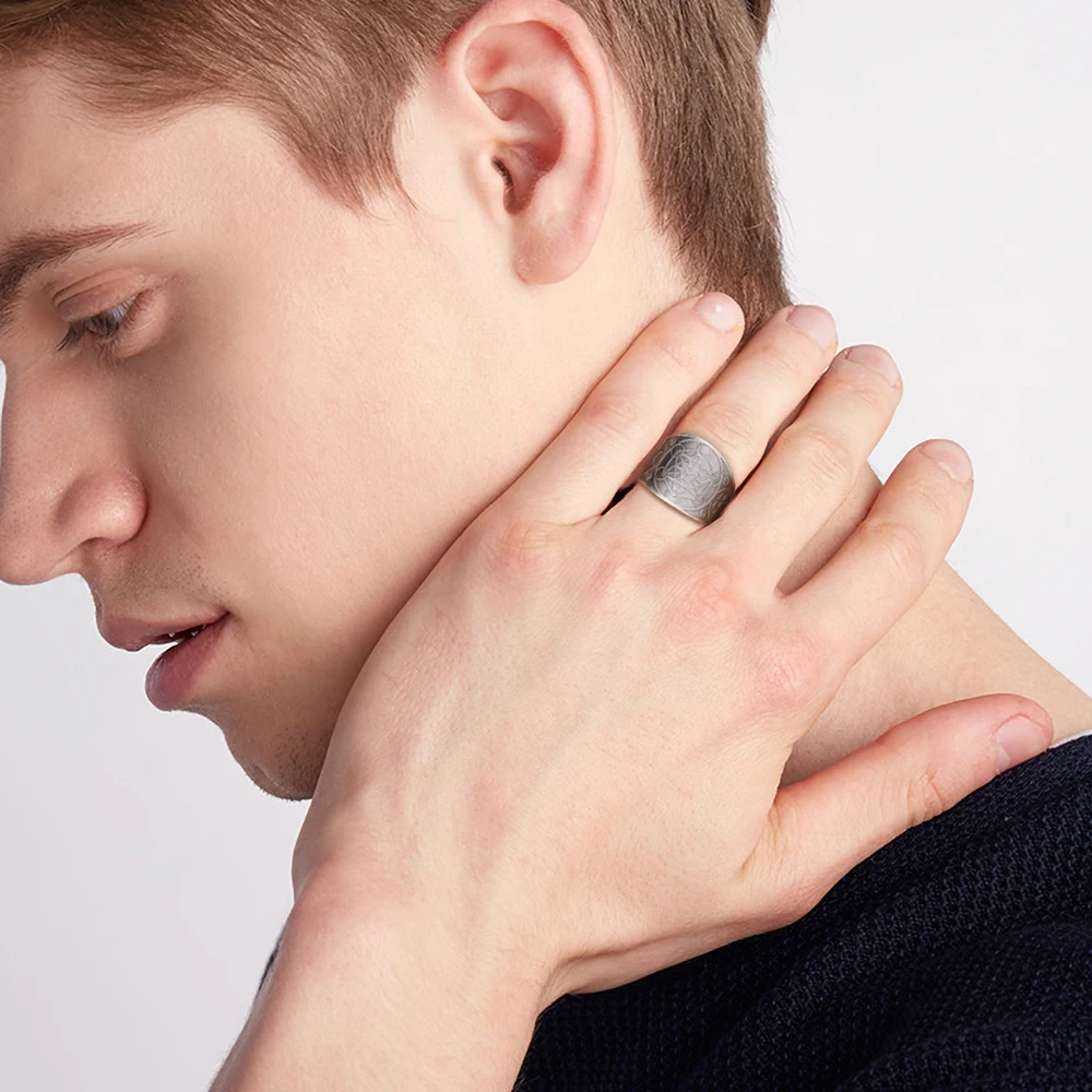 Dawapara Seal of The 7 Archangels Protection Ring Amulet Metatron Cube Lilith Symbol The Secrets of King Solomon Vintage Jewelry