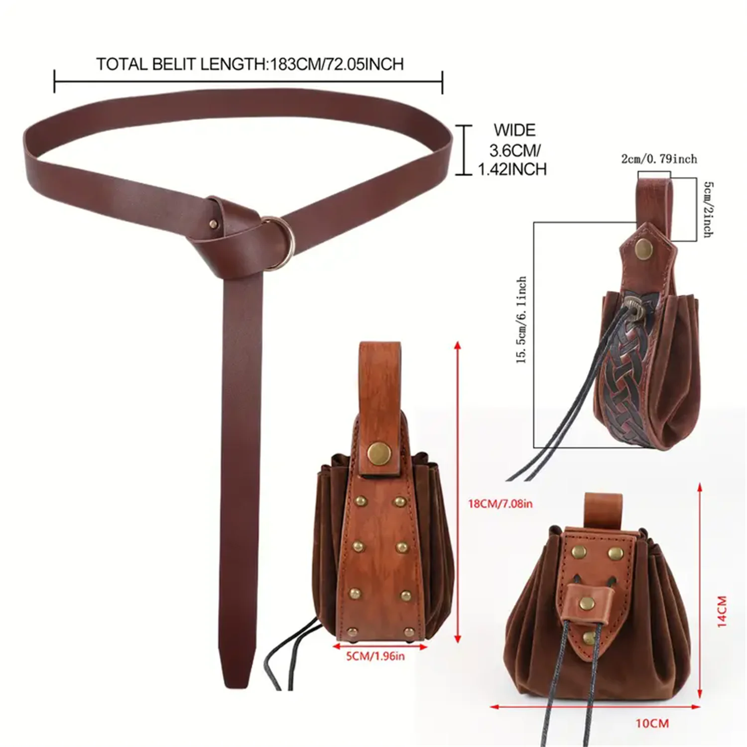 Medieval Retro Waist Bag Viking Style Hanging Belt Coin Purse Knight Fanny Pack Portable Men Women Money Pouch Costume Props Medieval Retro Waist Bag Viking Style Hanging Belt Coin Purse Knight Fanny Pack Portable Men Women Money Pouch Costume Props