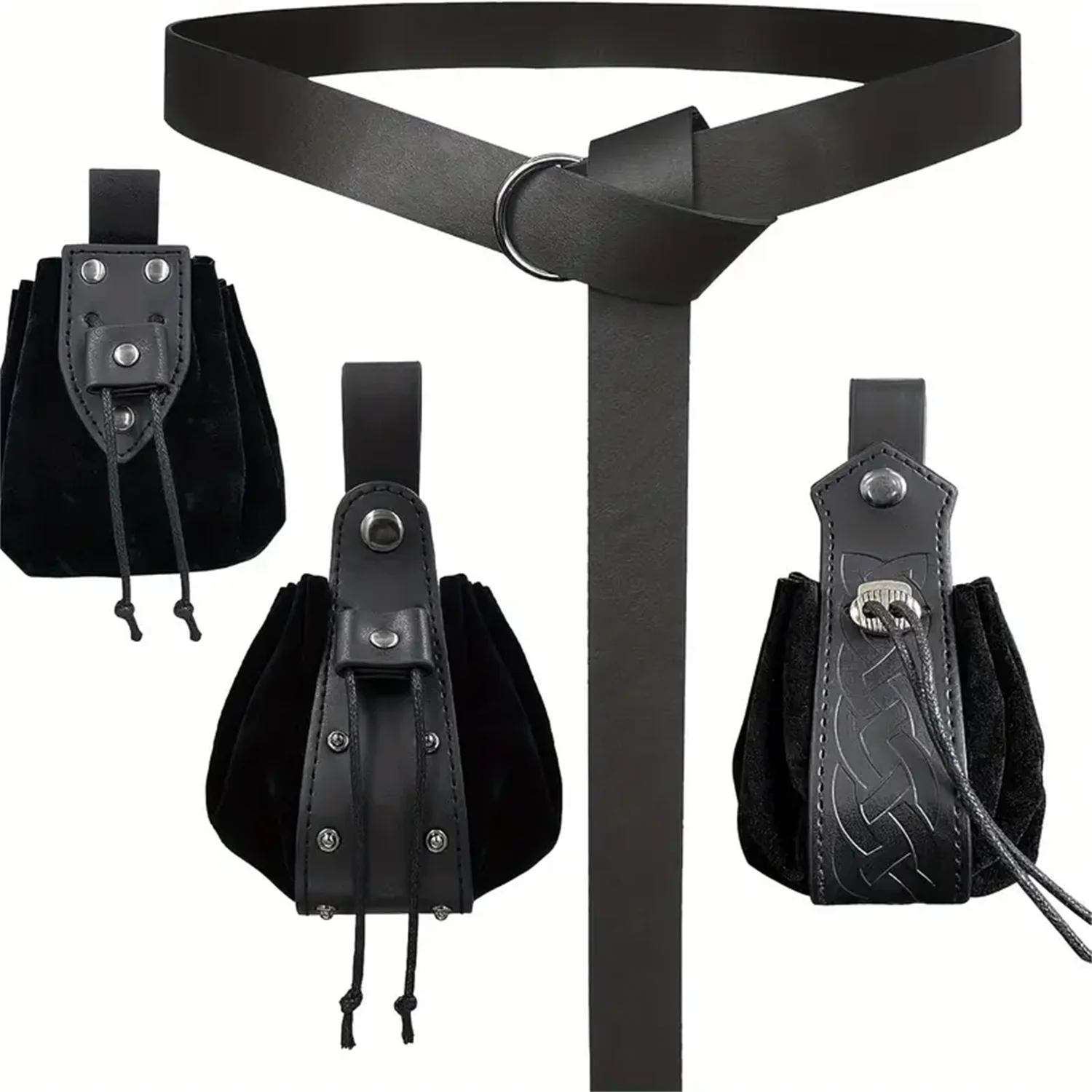 Medieval Retro Waist Bag Viking Style Hanging Belt Coin Purse Knight Fanny Pack Portable Men Women Money Pouch Costume Props